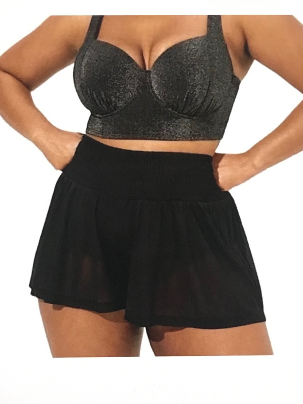 TORRID Swim Shorts Mesh Smocked Waist Flowy Cover-Up Short Plus Size 3X NWT